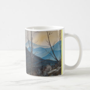Blue Winter Mountain Two Sided Mug