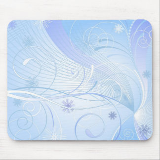 blue winter mouse pad