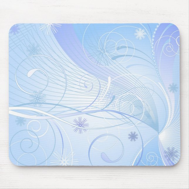 blue winter mouse pad (Front)
