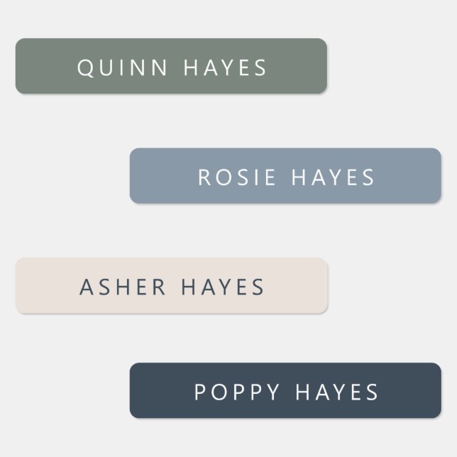Blue Winter Name Labels (Group)