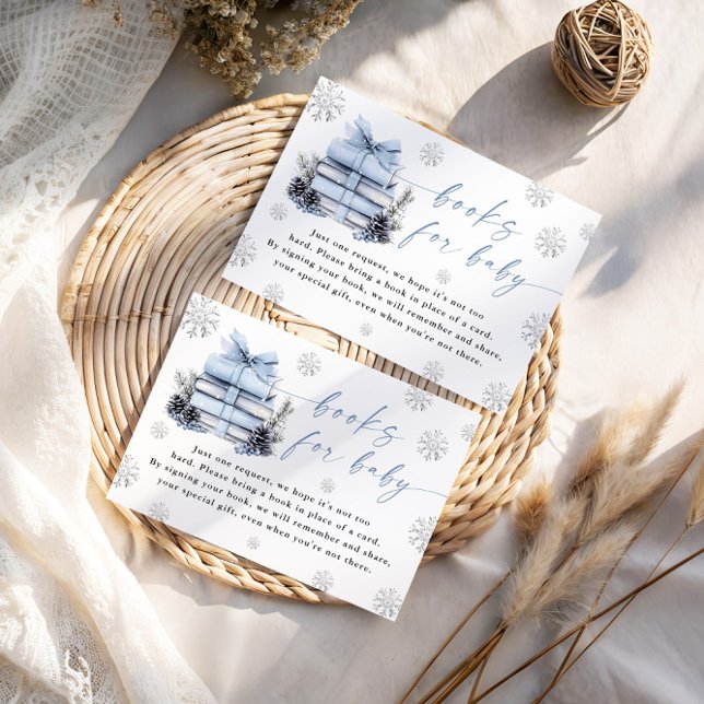 Blue Winter New Chapter Begins Books For Baby Card (Creator Uploaded)