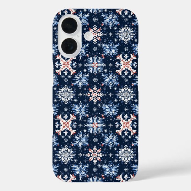Blue Winter Pattern Case-Mate iPhone Case (Back)