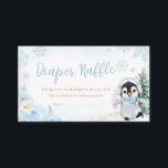 Blue Winter Penguin Baby Shower Diaper Raffle Enclosure Card<br><div class="desc">Make your baby shower even more delightful with our Baby It's Cold Outside Baby Shower Diaper Raffle Card Printable. Adorned with adorable baby motifs, this customizable card adds a touch of sweetness to your event. Encourage guests to participate in the fun while adding a practical touch to your celebration. Simply...</div>