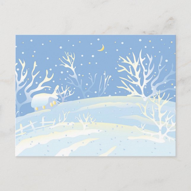 Blue Winter Postcard (Front)