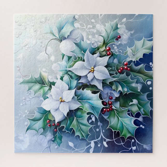 Blue Winter Puzzle (Vertical)