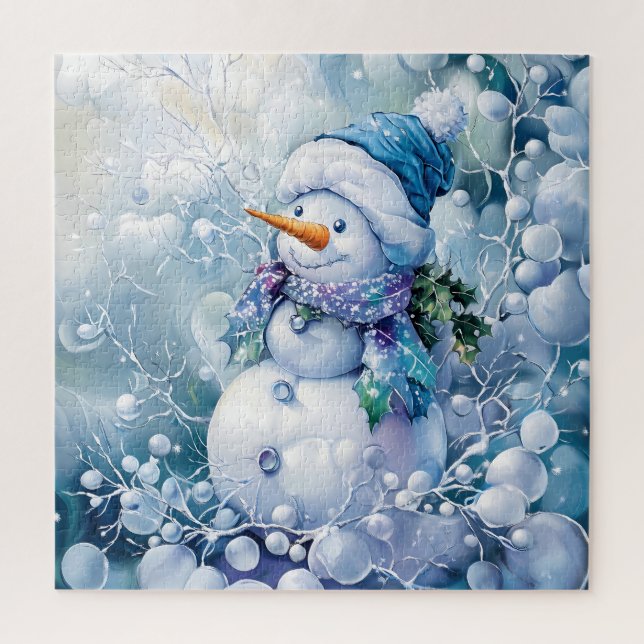 Blue Winter Puzzle (Vertical)