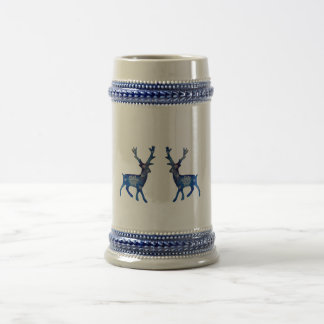 Blue Winter Reindeers Mug