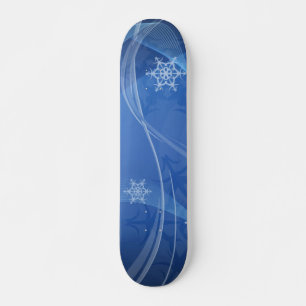 Blue Winter Skateboard Deck