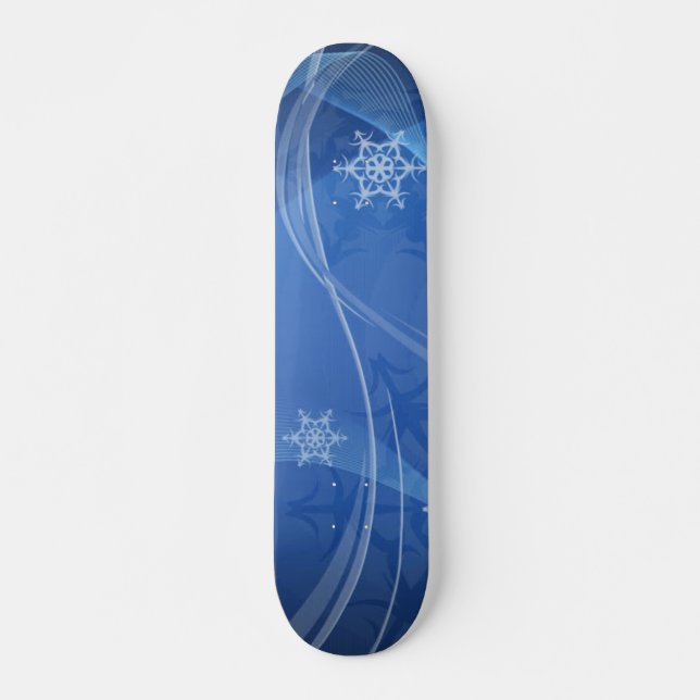 Blue Winter Skateboard Deck (Front)