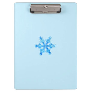 Blue Winter Snowflake Clipboard