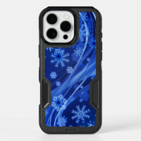 Blue Winter Snowflakes Christmas