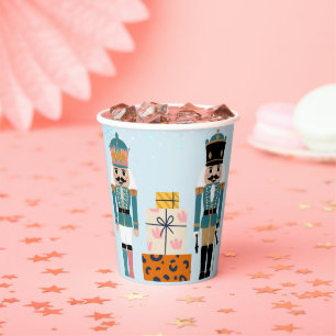 Blue Winter Snowflakes Nutcracker Baby Shower Paper Cups