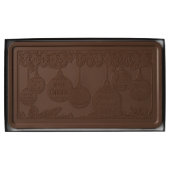 Blue Winter Snowflakes on White Happy Holidays Milk Chocolate Bar (Chocolate)