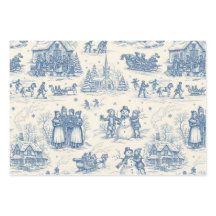 Blue Winter Toile Chinoiserie