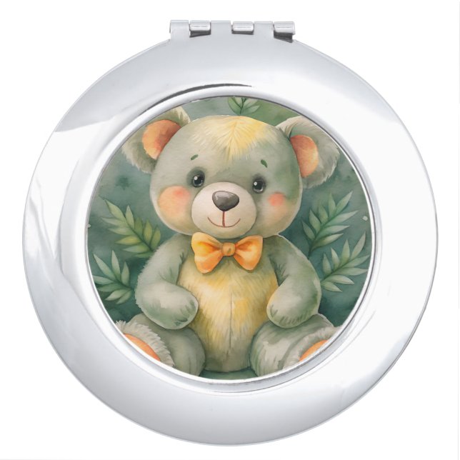 Blue Winter with Deers Compact Mirror (Front)