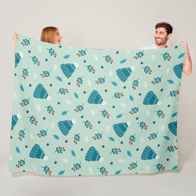 Blue Winter Wonderland Blanket (In Situ)