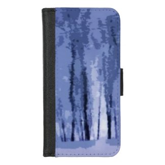 Blue Winter Woods iPhone 8/7 Wallet Case