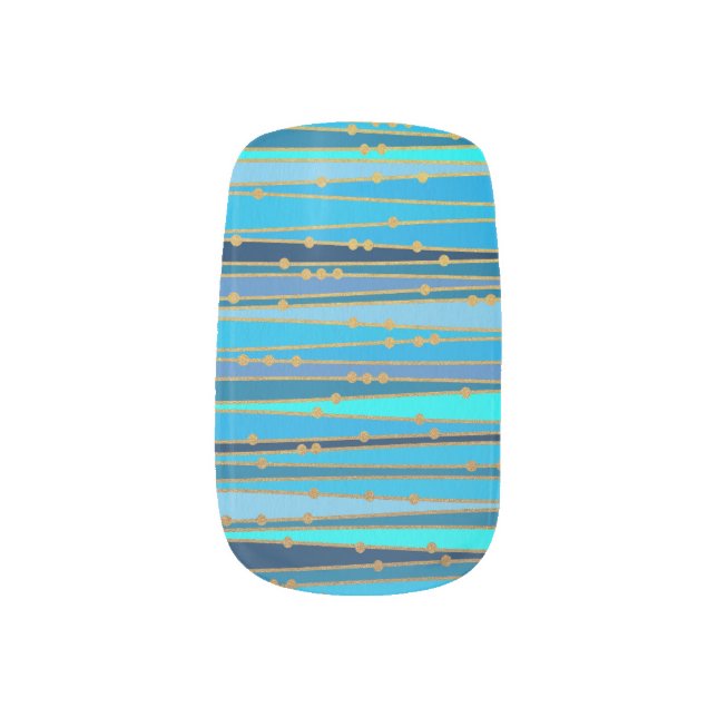 Blue Winter Zen | Minx Nail Art Decals (Left Thumb)