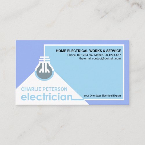 Blue Wiring Circuit Frame Electrical Contractor Business Card