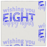 blue wishing you happy hanukkah fabric