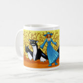 Blue Witch and her Otter Monster Familiars Coffee Mug (Front Left)