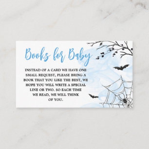 Blue Witch Baby Shower Books for Baby Enclosure Card