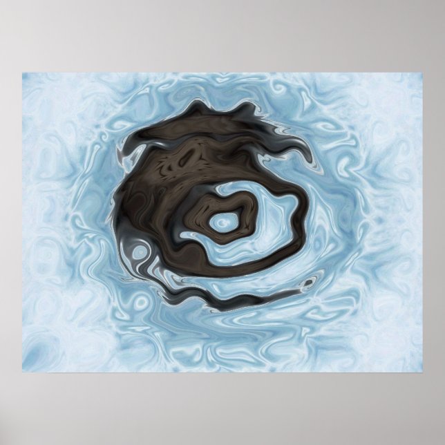 blue with brown swirls print (Front)