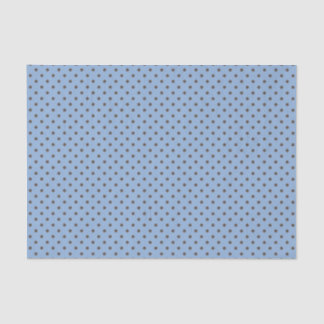 BLUE WITH CHOCOLATE BROWN POLKA DOTS TISSUE PAPER