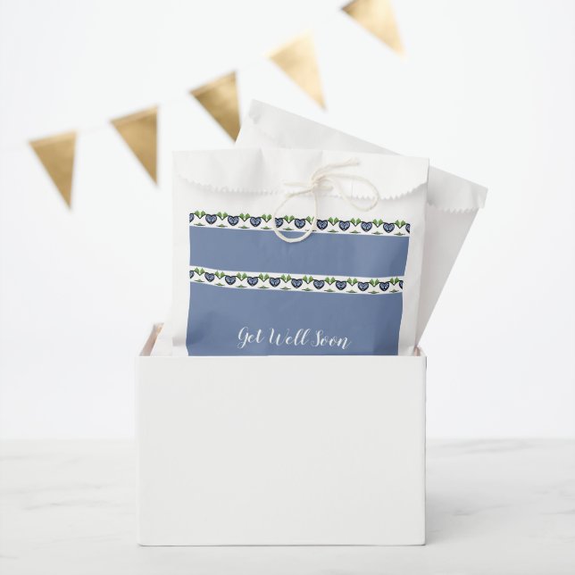 Blue With Decorative Pattern Favor Bag (Party)