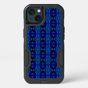Blue with 'floating' intertwined strokes iPhone 13 case