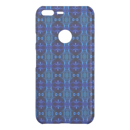Blue with 'floating' intertwined strokes uncommon google pixel XL case (Back)