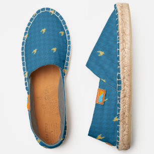 Blue with Gold Accent Houndstooth Afridrilles