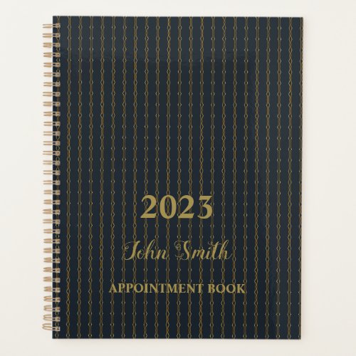 Blue With Gold Appointment Book 2023 Planner