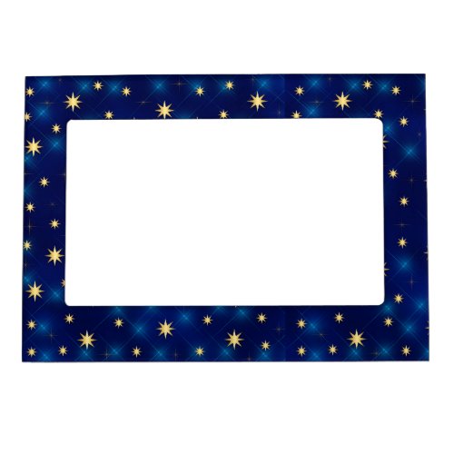 BLUE WITH GOLD STARS MAGNETIC FRAME