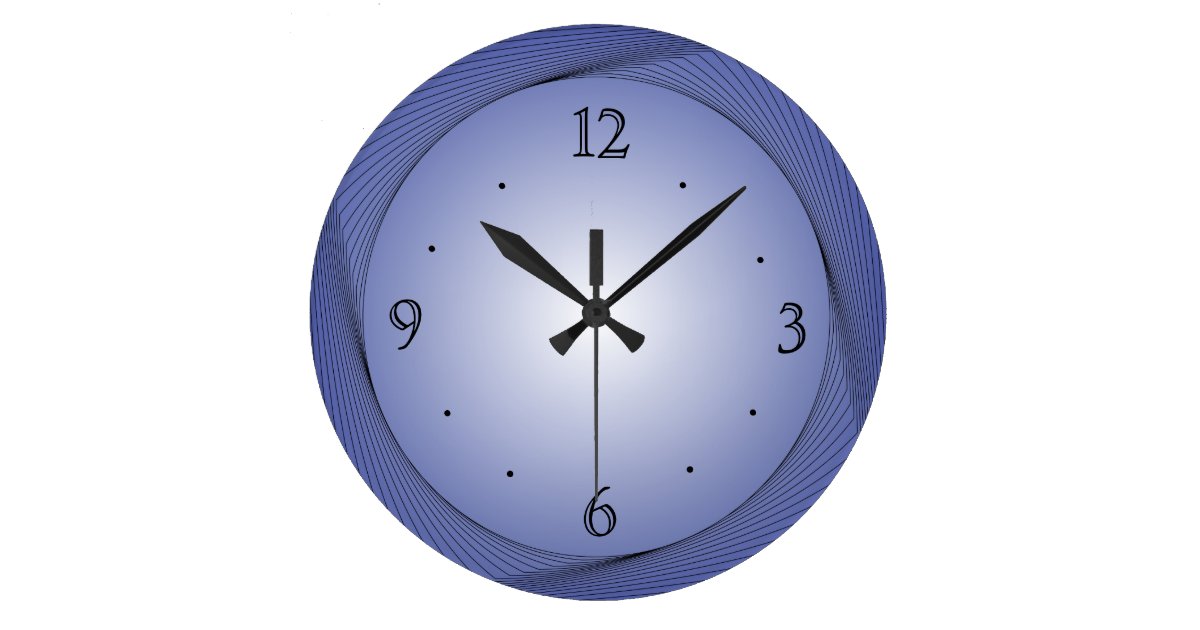 Blue With Light Blue Centre Kitchen Clocks Zazzle Com