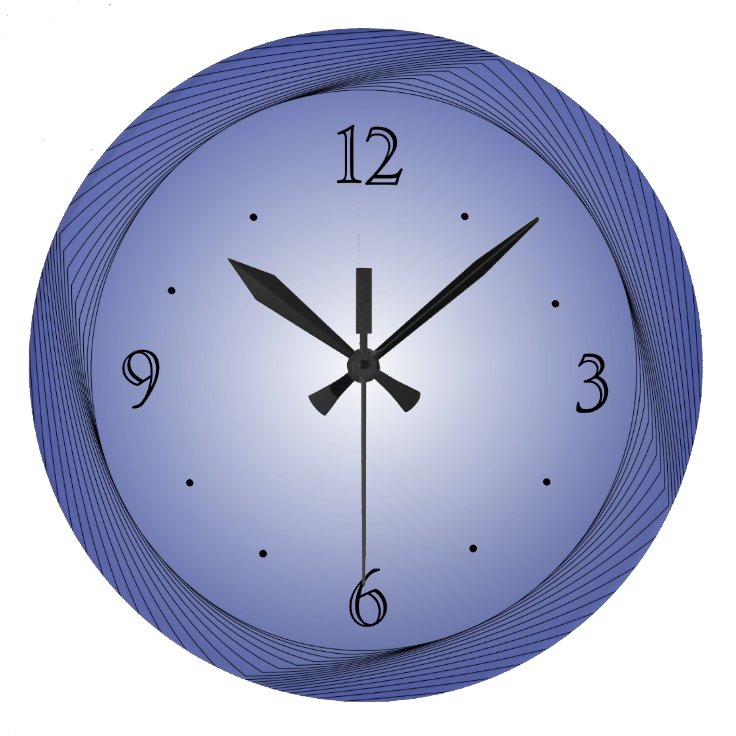 Blue with Light Blue Centre> Kitchen Clocks Zazzle