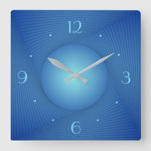 Blue with Light Circle Centre Kitchen Clocks