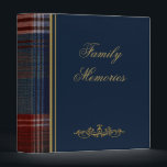 Blue with Plaid Photo Album/Binder 3 Ring Binder<br><div class="desc">Customizable text More colors available</div>