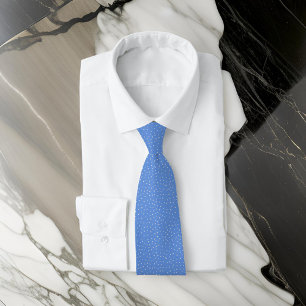 Blue with Specks Minimal Classy Neck Tie