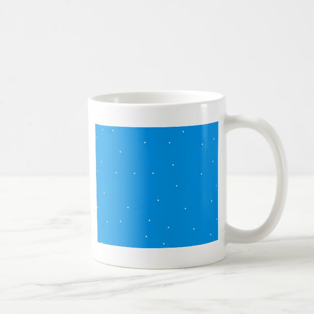 Blue with white dots accessories to customise coffee mug (Right)