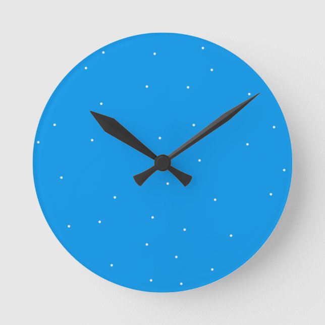 Blue with white dots accessories to customise round clock (Front)