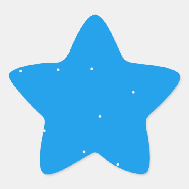 Blue with white dots accessories to customise star sticker (Front)