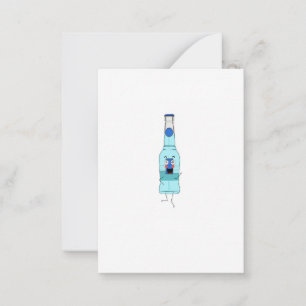 Blue WKD, drink, cute Note Card