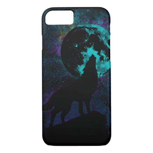 Blue Wolf Apple iPhone 7 case