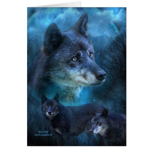 Blue Wolf ArtCard Cards (Front)