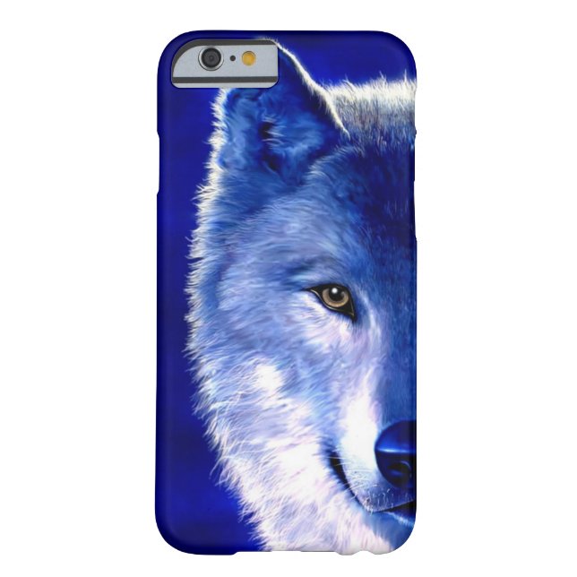 Blue Wolf at Night iPhone 6 Case (Back)