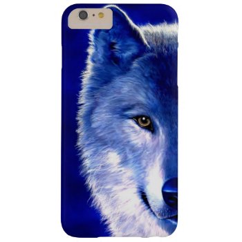 Blue Wolf At Night Iphone 6 Plus Case by Three_Men_and_a_Mama at Zazzle