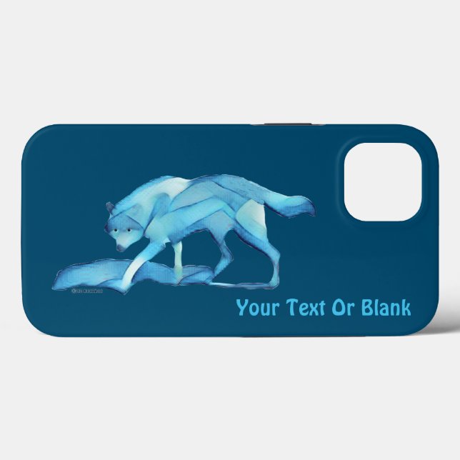 Blue Wolf Case-Mate iPhone Case (Back (Horizontal))