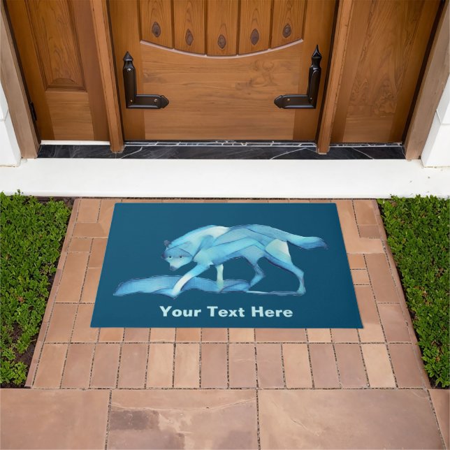 Blue Wolf  Doormat (Outdoor)