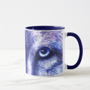 Blue Wolf Eyes Mug